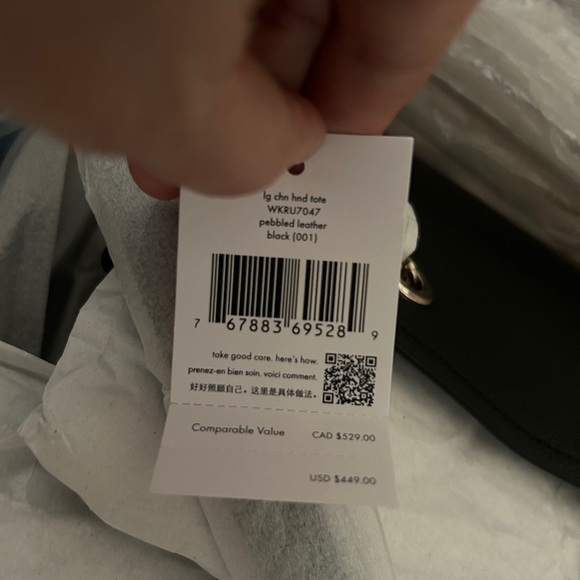 NWT KATE SPADE LARGE Black Jordyn Chain Tote retails $449 - Picture 6 of 8